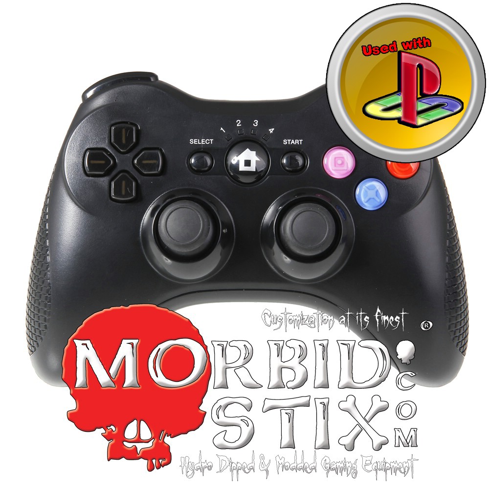 Morbidstix Black Xbox 360 Ps3 Controller 1 Morbidstix Gallery Since 2007